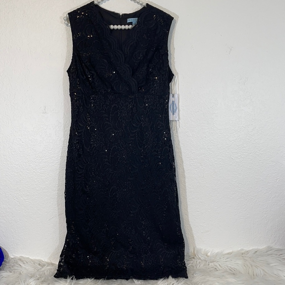 PROSECCO Sequined Black Sleeveless Cocktail Dress Size 12 NWT - Picture 1 of 8
